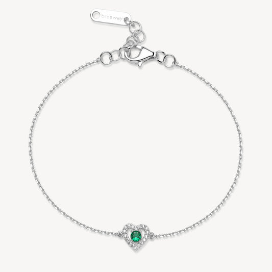 Bracciale Brosway Fancy cuoricino Life green