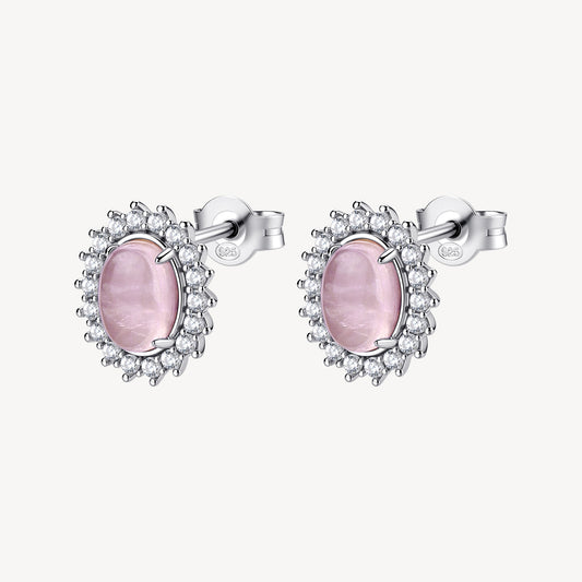 Orecchini argento Fancy kate quarzo rosa