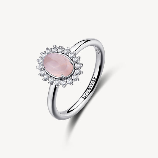 Anello Brosway Fancy Kate quarzo rosa