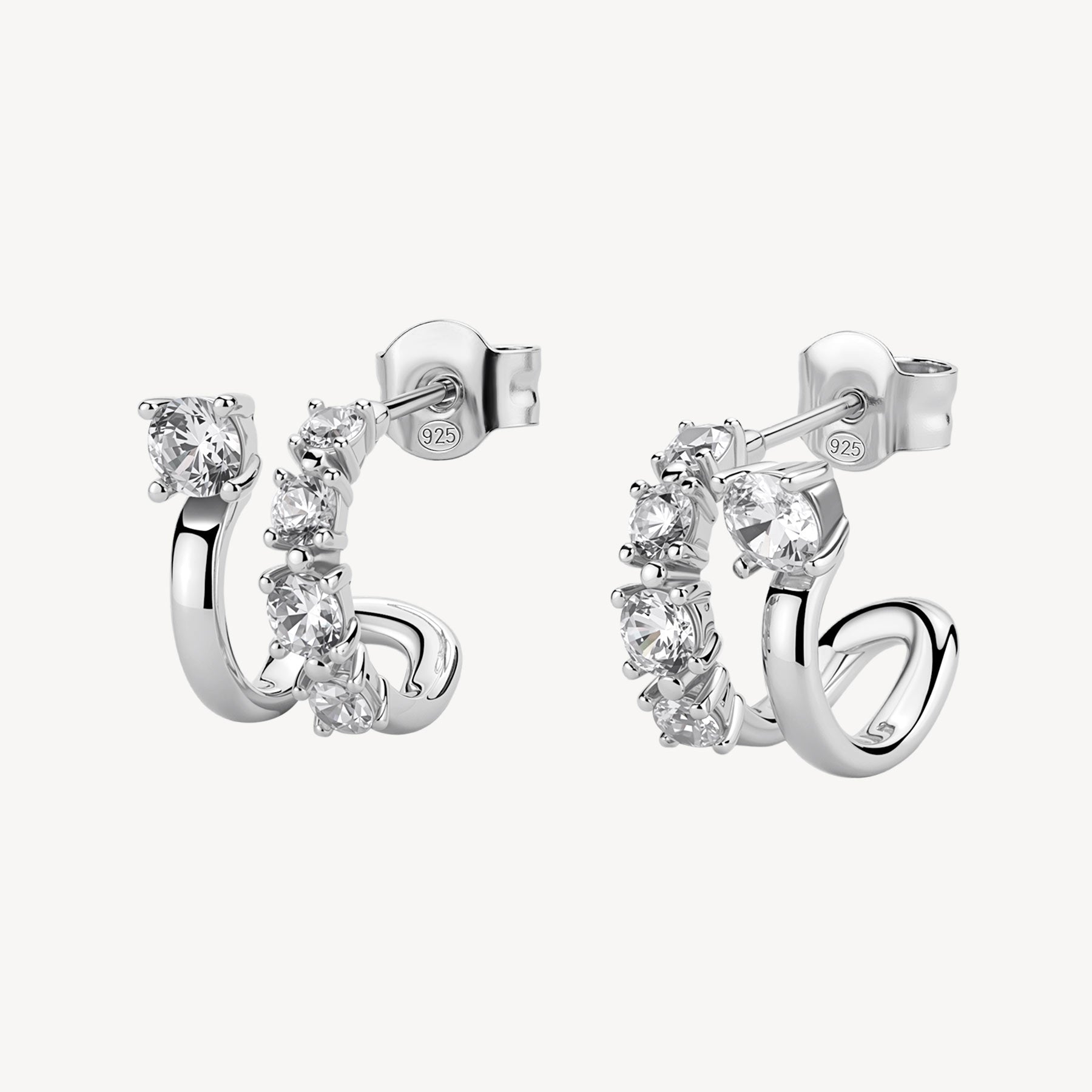 Orecchini argento Fancy infinite white