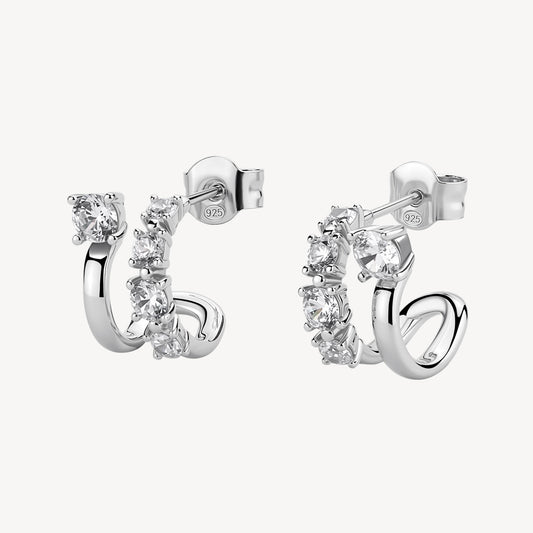 Orecchini argento Fancy infinite white