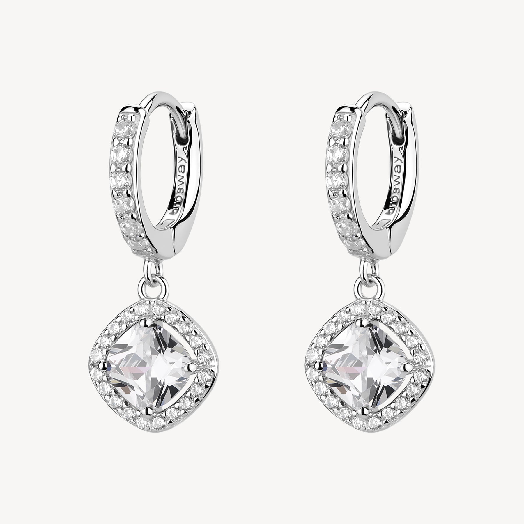 Orecchini argento Fancy infinite white