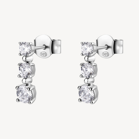 Orecchini argento Fancy infinite white