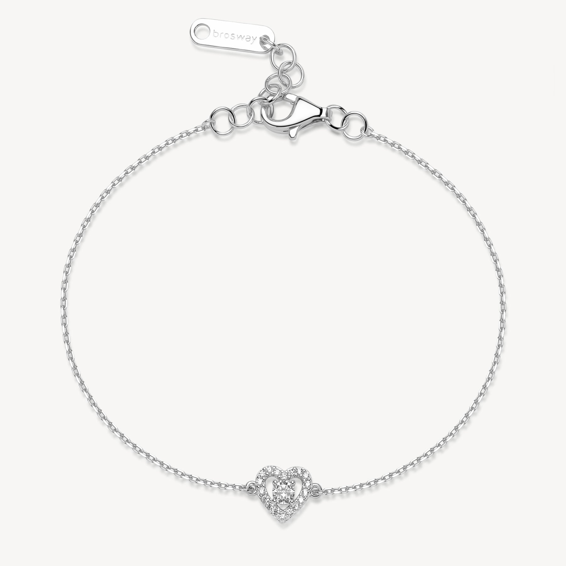 Bracciale Brosway Fancy cuoricino infinite white