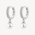 Orecchini argento Fancy cerchietto e perle