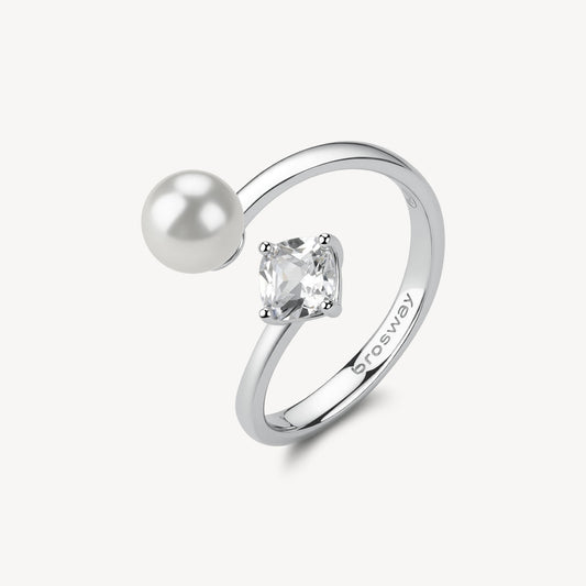 Anello Brosway Fancy contrariè perla