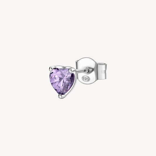 Mono orecchino a lobo Brosway Fancy purple Cuore