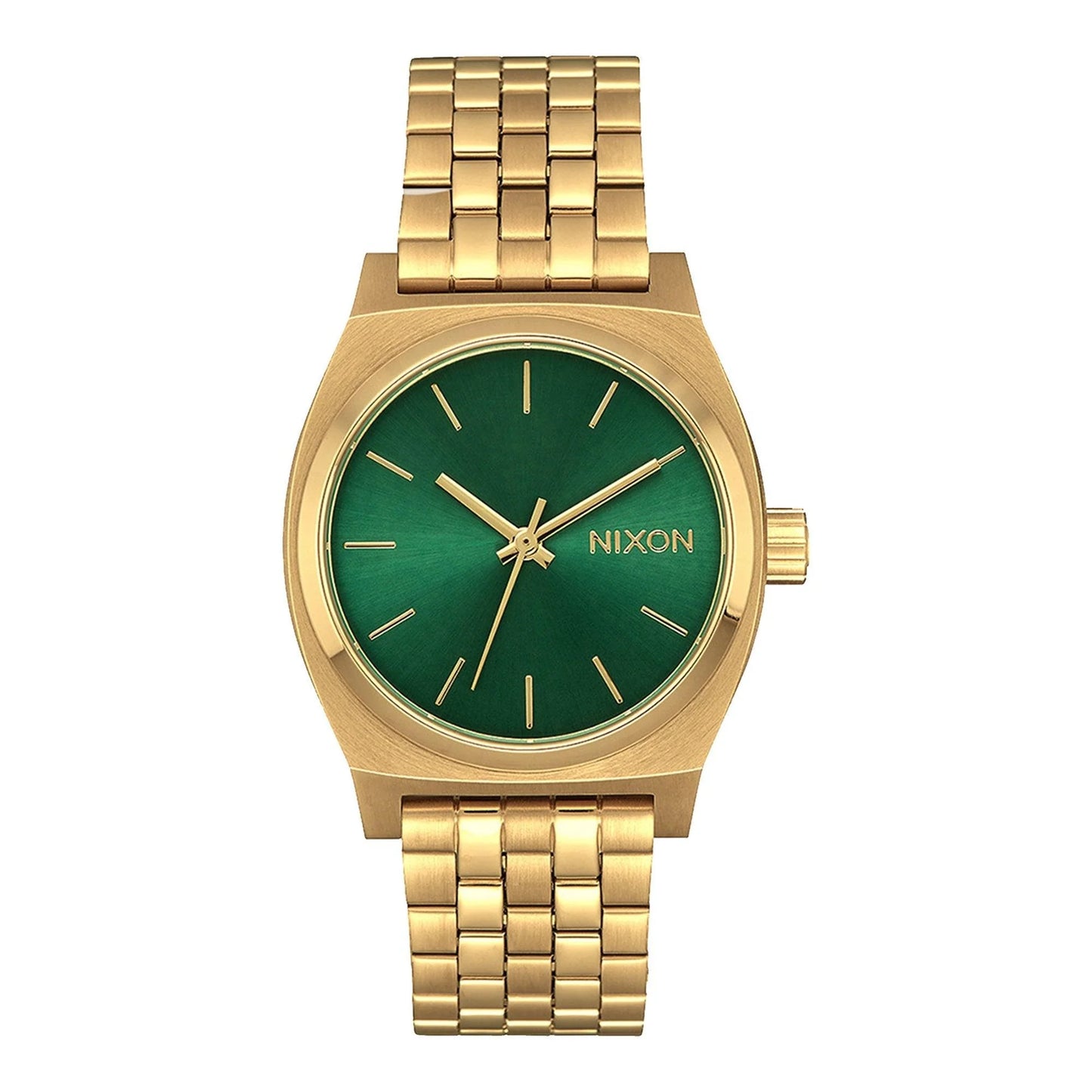 Orologio Nixon medium Time teller light gold/green sunray