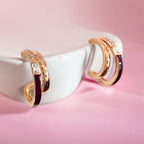 Orecchini donna Labrioro double Rosè