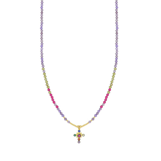 Collana Nivy donna croce colorata