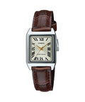 Orologio Casio donna Analogico rettangolare con cinturino in pelle