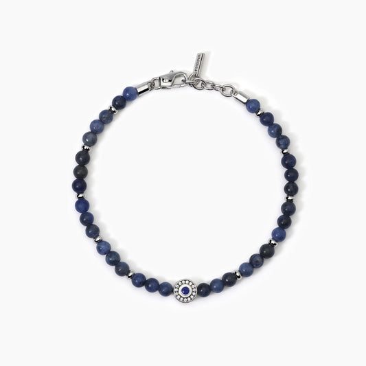 Bracciale Mabina uomo in argento con sodalite BENIAMINO