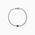Bracciale Mabina uomo in argento con catena franco BLACK CODE