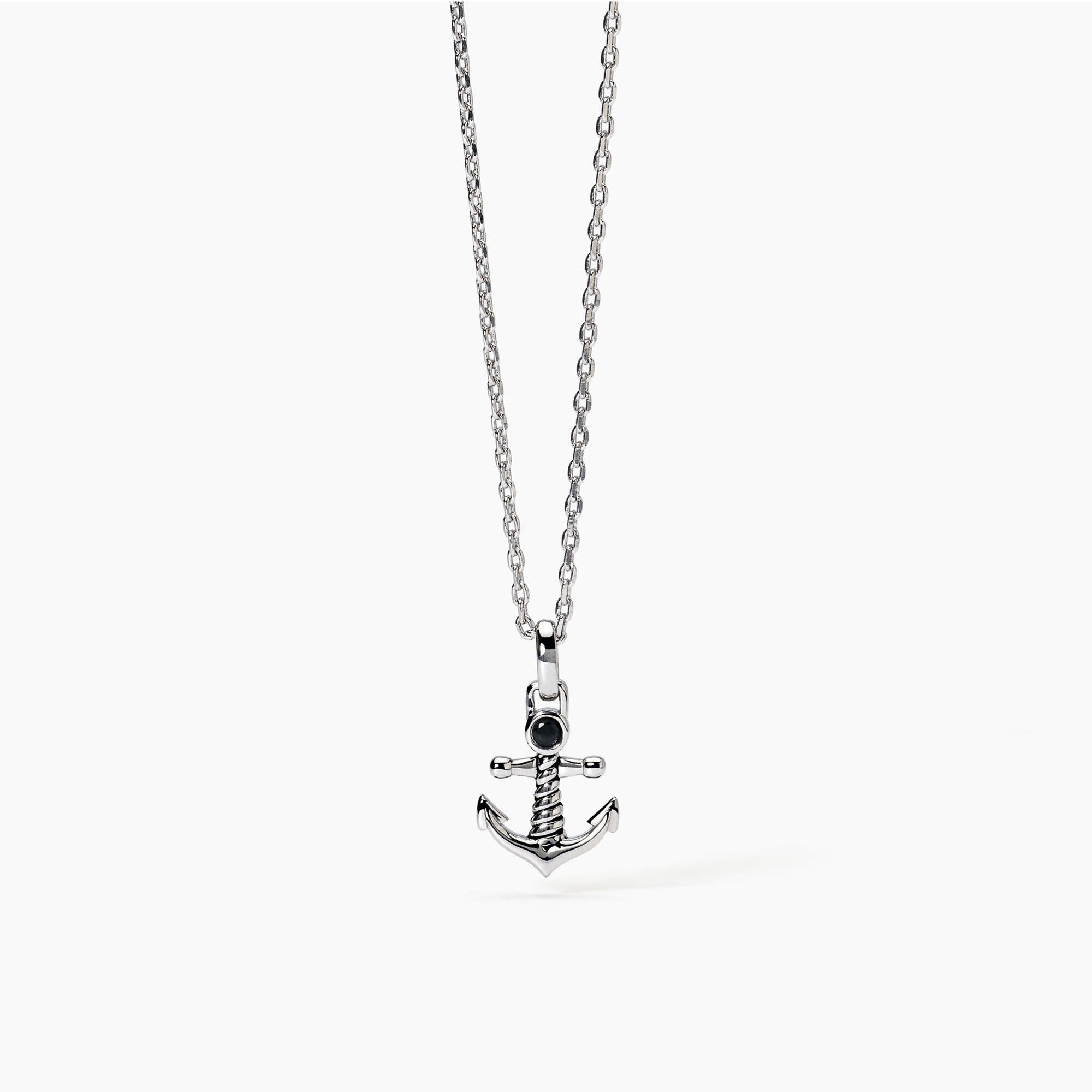 Collana Mabina in argento con ancora NAVY RULE