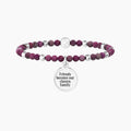 Bracciale Kidult donna con agata fucsia e ciondolo  AMICI
