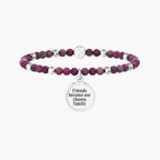 Bracciale Kidult donna con agata fucsia e ciondolo  AMICI