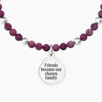 Bracciale Kidult donna con agata fucsia e ciondolo  AMICI