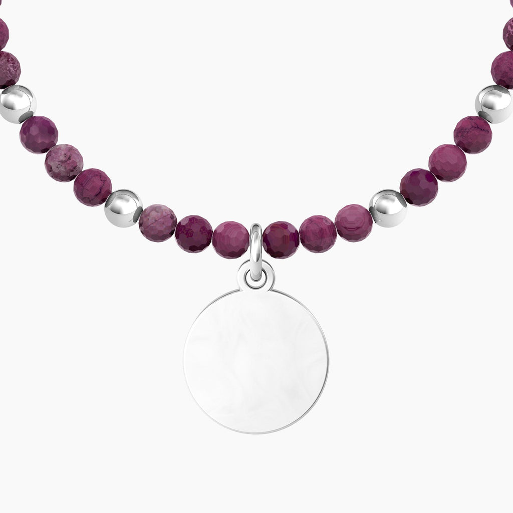 Bracciale Kidult donna con agata fucsia e ciondolo  AMICI