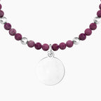Bracciale Kidult donna con agata fucsia e ciondolo  AMICI