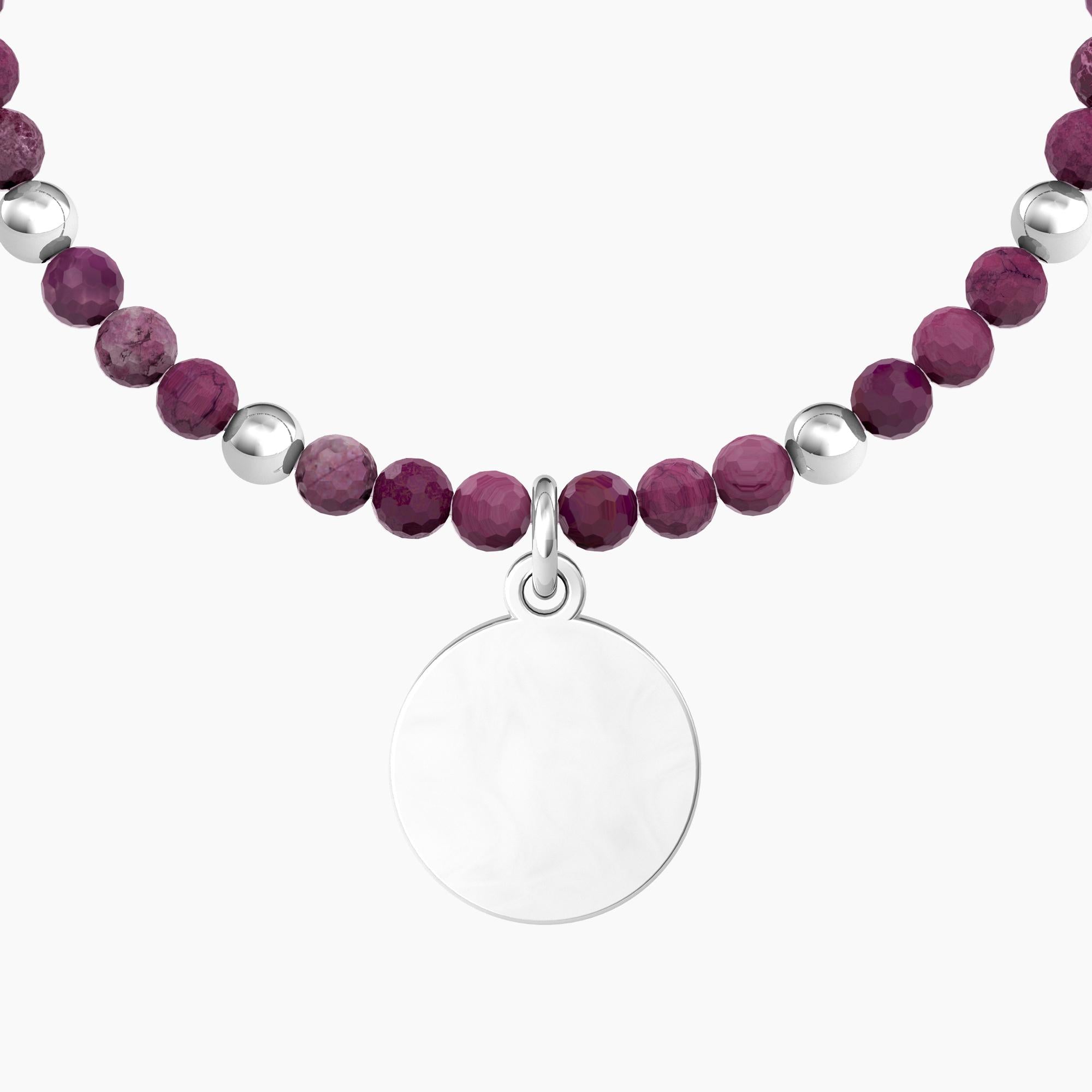 Bracciale Kidult donna con agata fucsia e ciondolo  AMICI