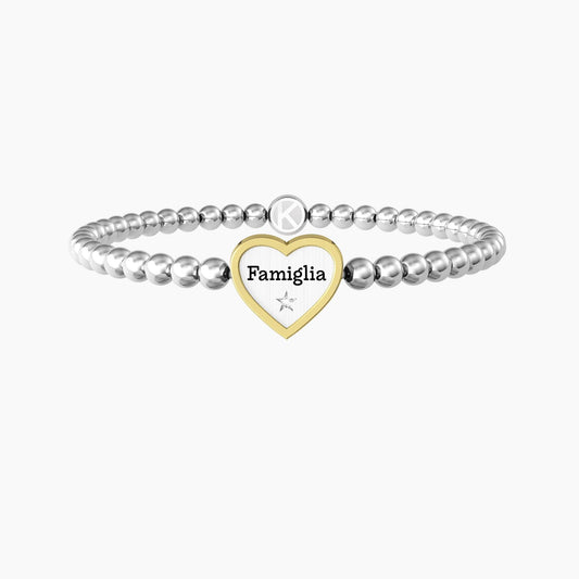 Bracciale Kidult donna elastico famiglia con ciondolo cuore  CUORE | FAMIGLIA