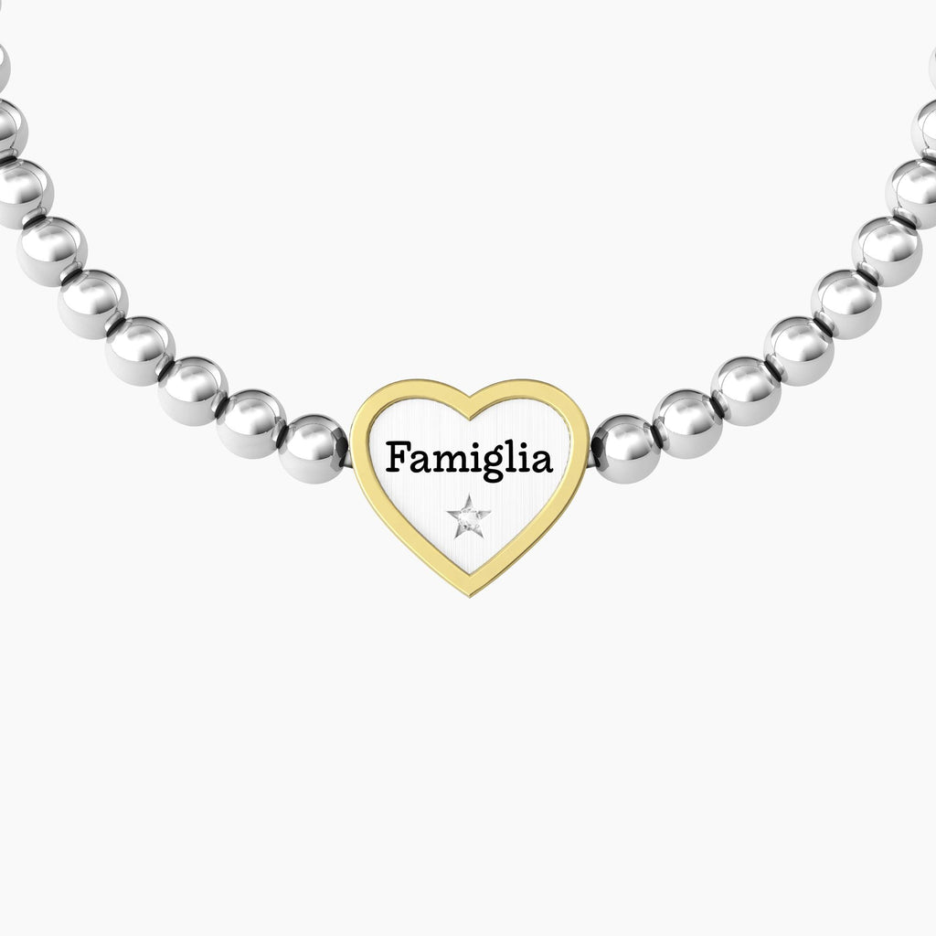 Bracciale Kidult donna elastico famiglia con ciondolo cuore  CUORE | FAMIGLIA