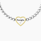 Bracciale Kidult donna elastico famiglia con ciondolo cuore  CUORE | FAMIGLIA