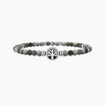 Bracciale uomo kidult elastico con agata grigia e albero della vita  ALBERO DELLA VITA