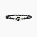 Bracciale uomo kidult elastico con agata nera e infinito  INFINITO | OLTRE I LIMITI