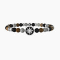 Bracciale uomo kidult elastico con pietre naturali multicolor, cristalli e sole  SOLE | NEW BEGINNING
