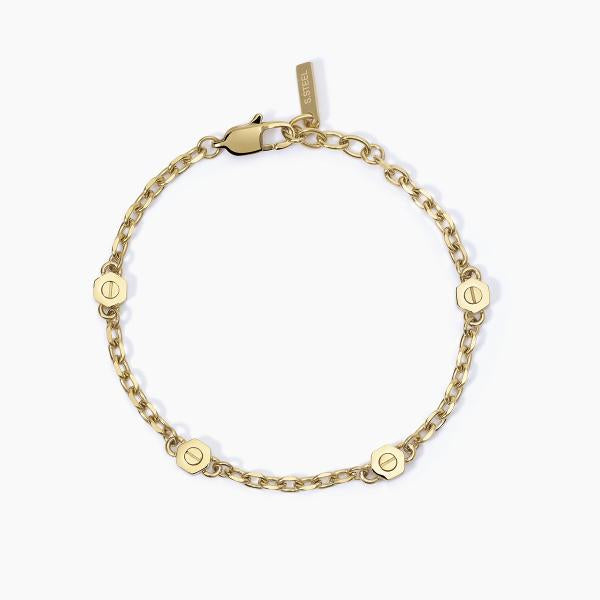 Bracciale uomo 2Jewels gold con elementi esagonali