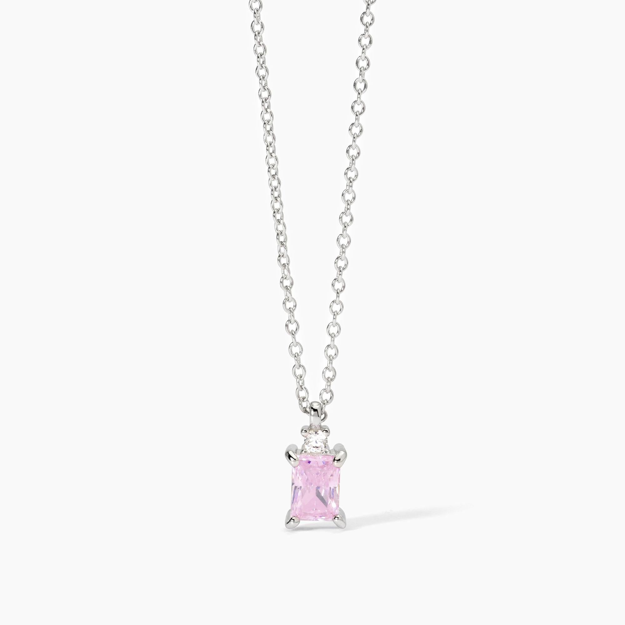 Collana  Mabina con zircone Rosa