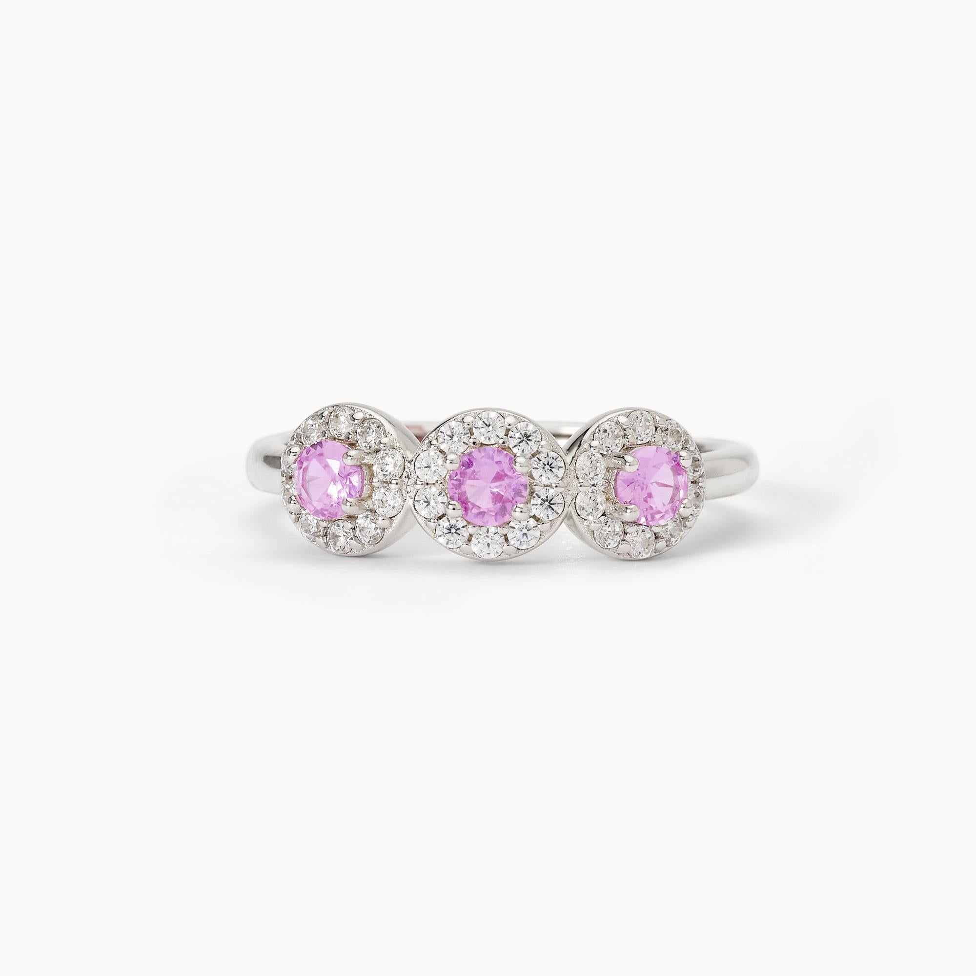 Anello donna Mabina in argento con tormaline sintetiche