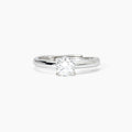 Anello donna Mabina solitario in argento rodiato con zircone