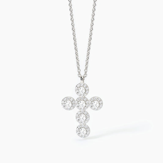 Collana  Mabina in argento con ciondolo croce