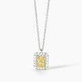 Collana  Mabina in argento con zircone Lemon
