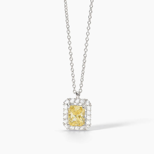 Collana  Mabina in argento con zircone Lemon