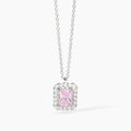 Collana  Mabina in argento con zircone rosa