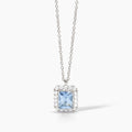 Collana  Mabina in argento con acquamarina sintetica
