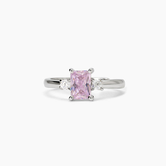 Anello donna Mabina in argento con zircone rosa