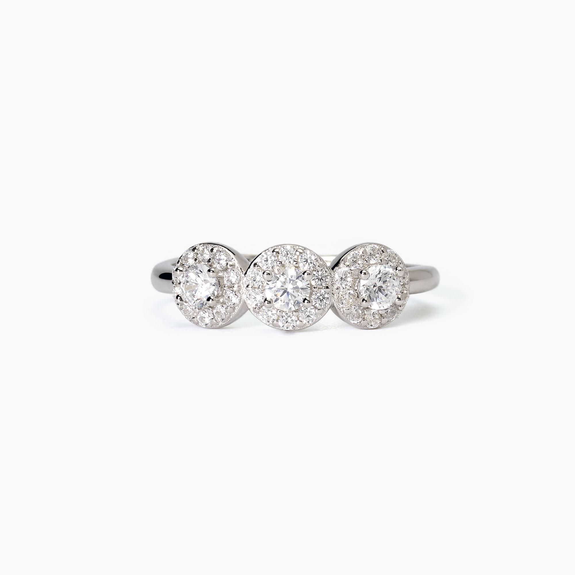Anello donna Mabina in argento con zirconi