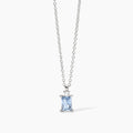 Collana  Mabina in argento con acquamarina sintetica