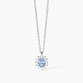 Collana  Mabina in argento con acquamarina sintetica