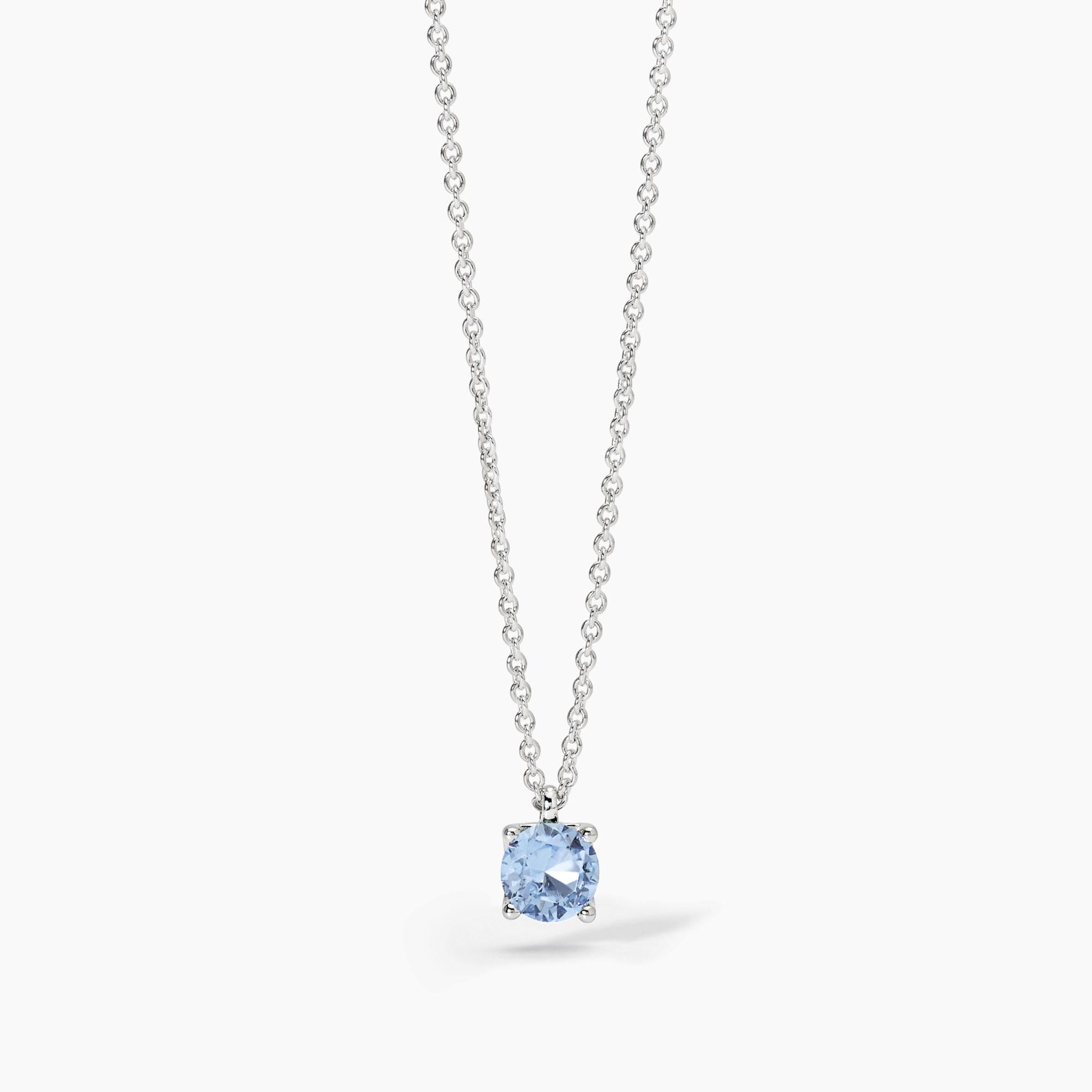 Collana  Mabina in argento con acquamarina sintetica