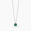 Collana  Mabina in argento con smeraldo sintetico