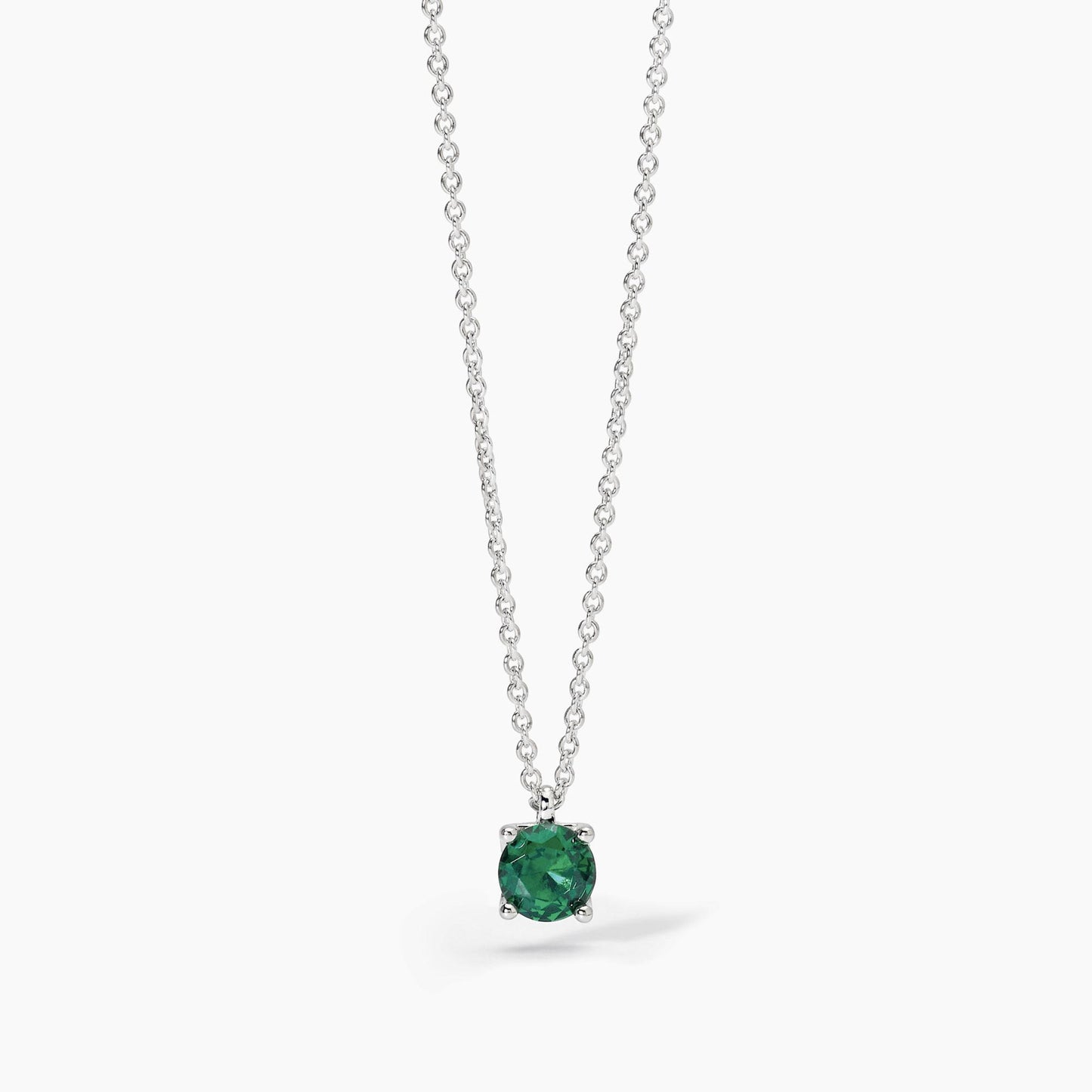 Collana  Mabina in argento con smeraldo sintetico