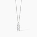 Collana  Mabina in argento con catena forzatina e zirconi bianchi
