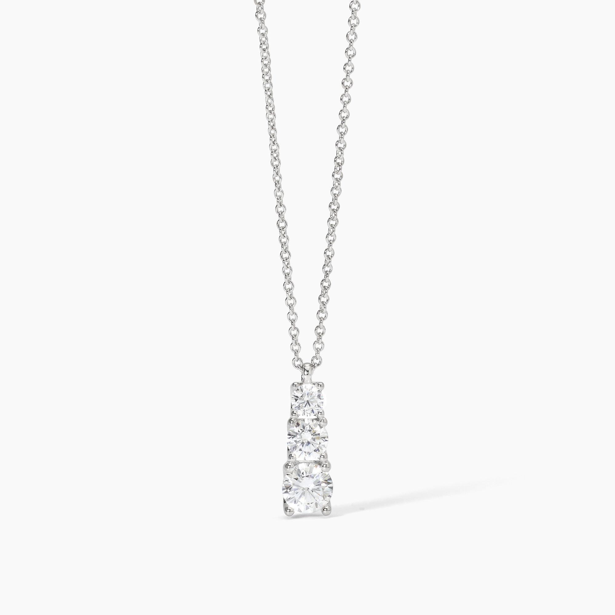 Collana  Mabina in argento con catena forzatina e zirconi bianchi