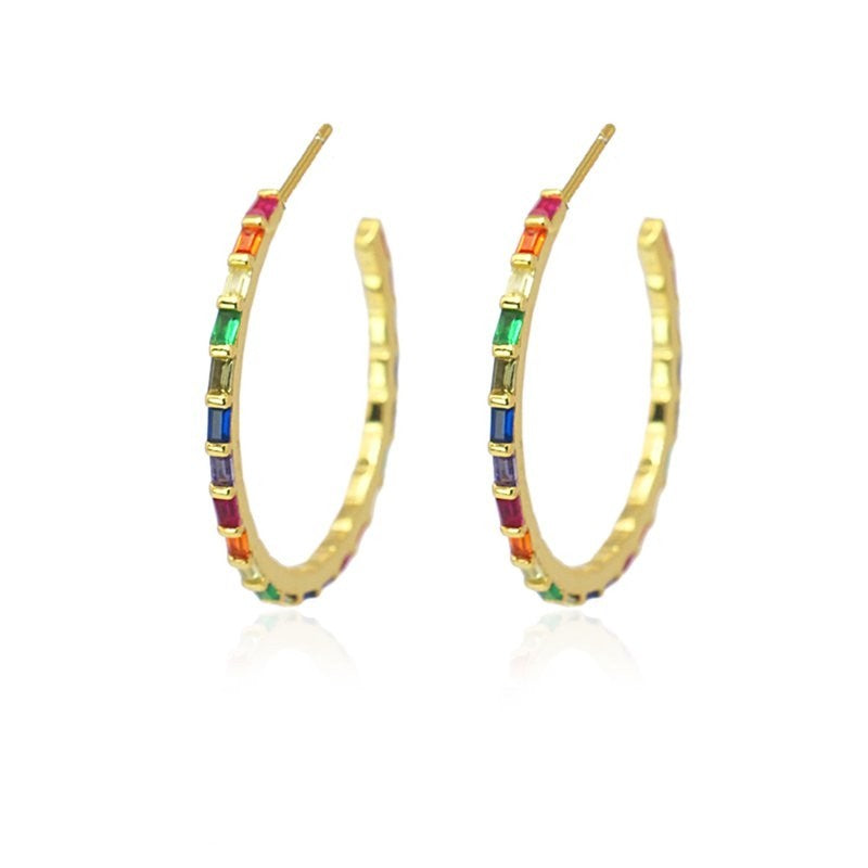 Orecchini  a cerchio Anartxy donna multicolor