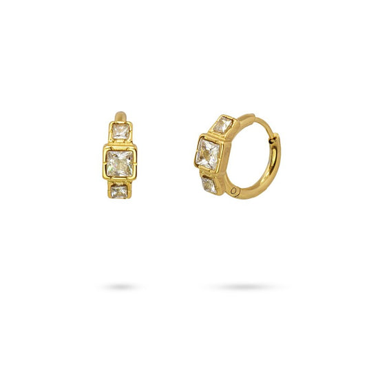 Orecchini  Anartxy donna cerchi con zirconi
